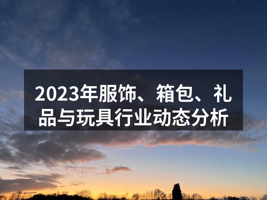 2023年服饰行业销售增长图
