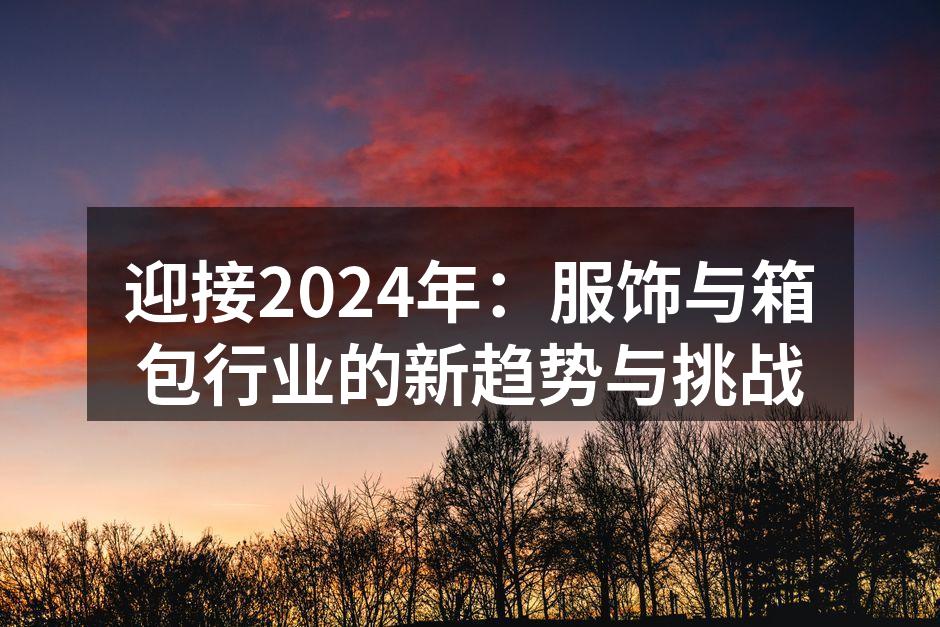 迎接2024年：服饰与箱包行业的新趋势与